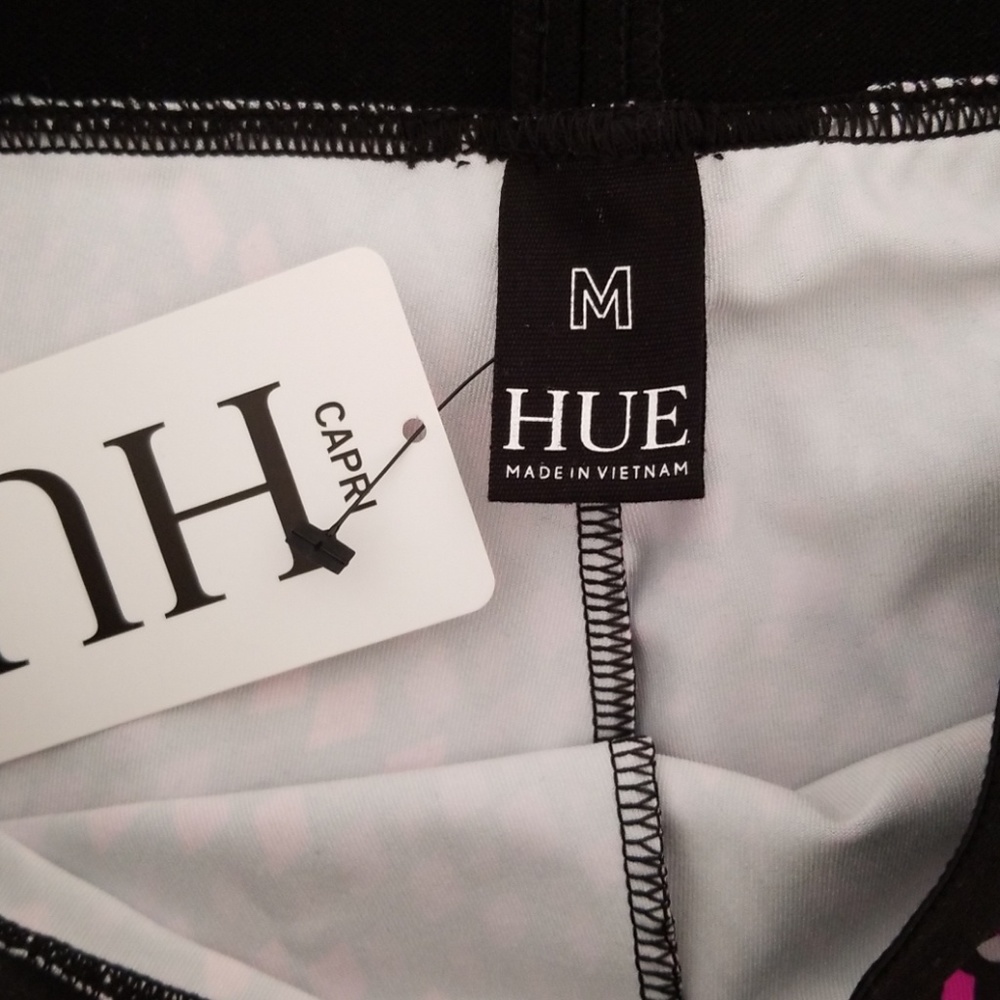 Brand New Hue Waistband Active Capri Tulip Size M - Picture 2 of 5